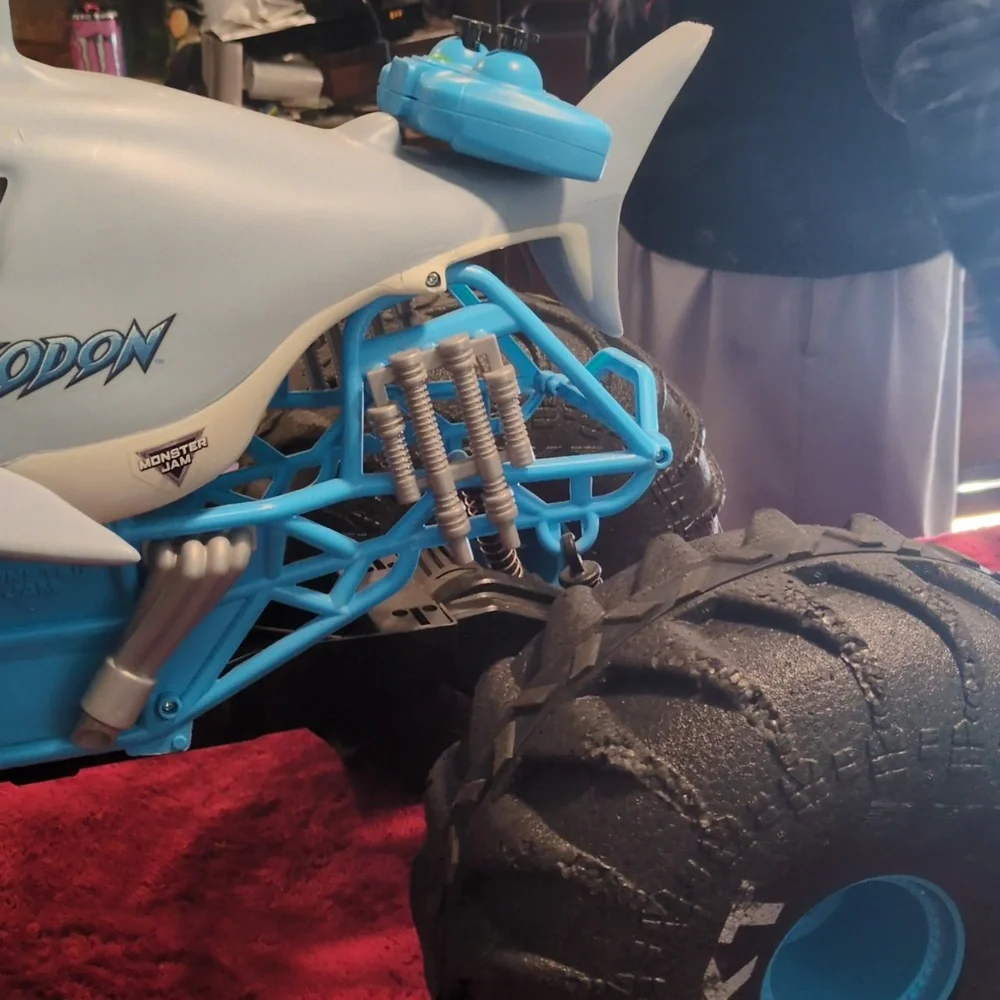 Monster Truck Toy with Blue and White Design - Picture 3 of 6